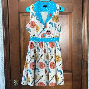Sourpuss Side Show Skater Dress Size M